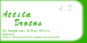 attila drotos business card