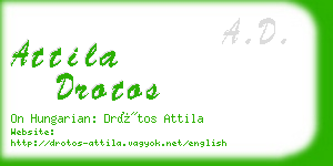 attila drotos business card